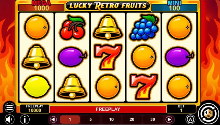 สล็อต Lucky Retro Fruits Hold And Win